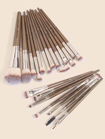 20pcs Professional Makeup Brush Set,Makeup Tools With Soft Fiber For Easy Carrying,Foundation Brush,Eye Shadow Brush,Smudge Brush,Eyebrow Brush,Brush Set For Travel