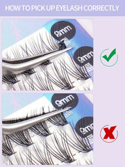 240 Clusters Of Fishtail Segmented Mixed Style Eyelashes,Natural Soft Handmade Eyelashes For Everyday Use,Manga Eyelashes For Travel