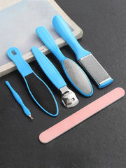 9pcs Professional Pedicure Foot Care Tools Set Without Separate Blade, Heel Toe Grinding Foot Rasp, Peeling Dead Skin Removal Kit, Stainless Steel Nail Manicure Tools, For Dead And Hard Skin, Callus Remover Pedicure Scraper Scraping Tools