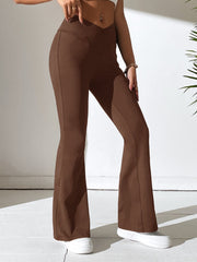 PETITE Solid Flare Leg Trousers