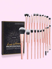 Professional Makeup Brush Set With Carrying Case,Makeup Tools With Soft Fiber For Easy Carrying,Foundation Brush,Eye Shadow Brush,Eyebrow Brush,Brush Set For Travel