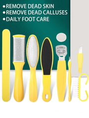 9pcs Professional Pedicure Foot Care Tools Set Without Separate Blade, Heel Toe Grinding Foot Rasp, Peeling Dead Skin Removal Kit, Stainless Steel Nail Manicure Tools, For Dead And Hard Skin, Callus Remover Pedicure Scraper Scraping Tools