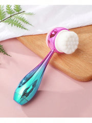 1pc Bowling Ball Shaped Silicone Face Wash Brush,Soft And Skin Friendly Face Cleanning Tools,Easy Carrying For Travel
