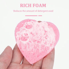 20pcs Of Compressed Wood Pulp Face Wash Pouches,Heart-Shaped Face Cleaning Puff,Easy Carrying Makeup Tools For Travel
