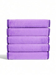 5pcs Square Makeup RRemover Towel(20.5cm20.5cm),Soft And Skin Friendly Face Towel,Cleanning Tools Easy Carrying For Travel