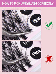 240 Clusters In 4 Boxes Of Fishtail Segmented Mixed Style Eyelashes,With Longer Curls C Personal DIY Eyelashes Of Different Lengths,Natural Soft Handmade Eyelashes For Everyday Use,Manga Eyelashes For Travel