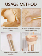 1pc Makeup Tools Cleaning Storage Bowl,Makeup Brushes & Sponge Cleaning Tool,Brushes Hanging Drying For Everyday Use